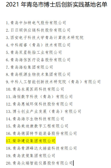 集團公司獲批青島市博士后創(chuàng)新實踐基地(圖2)